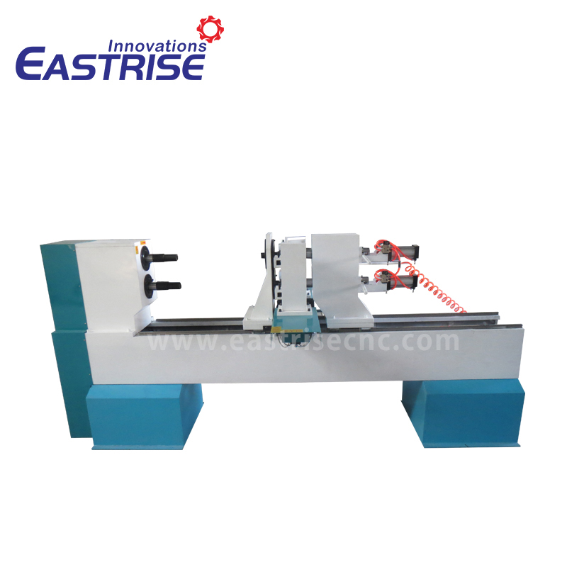 Torno de madeira CNC com suporte duplo de 2 eixos 