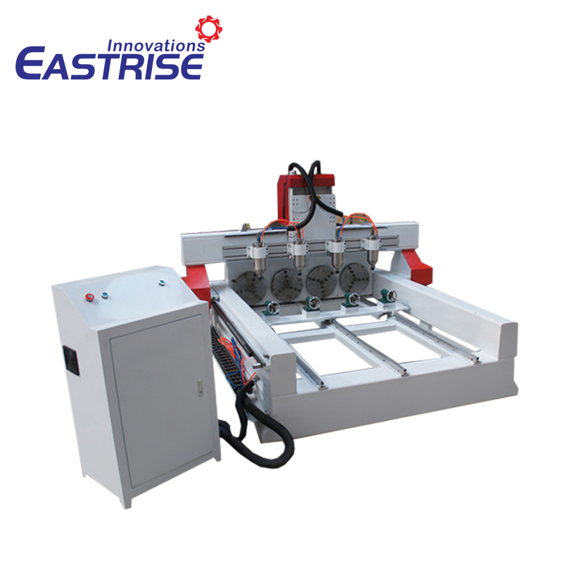 Máquina rotativa CNC de escultura 3D em madeira redonda de 4 cabeças da China para venda