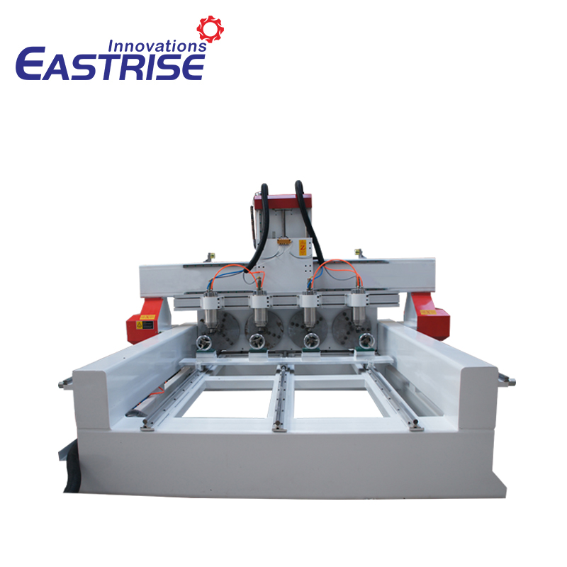 Máquina rotativa CNC de escultura 3D em madeira redonda de 4 cabeças da China para venda