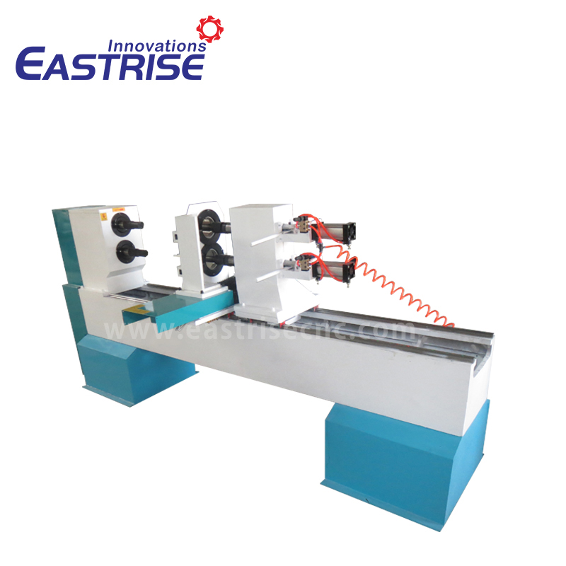 Torno de madeira CNC com suporte duplo de 2 eixos 