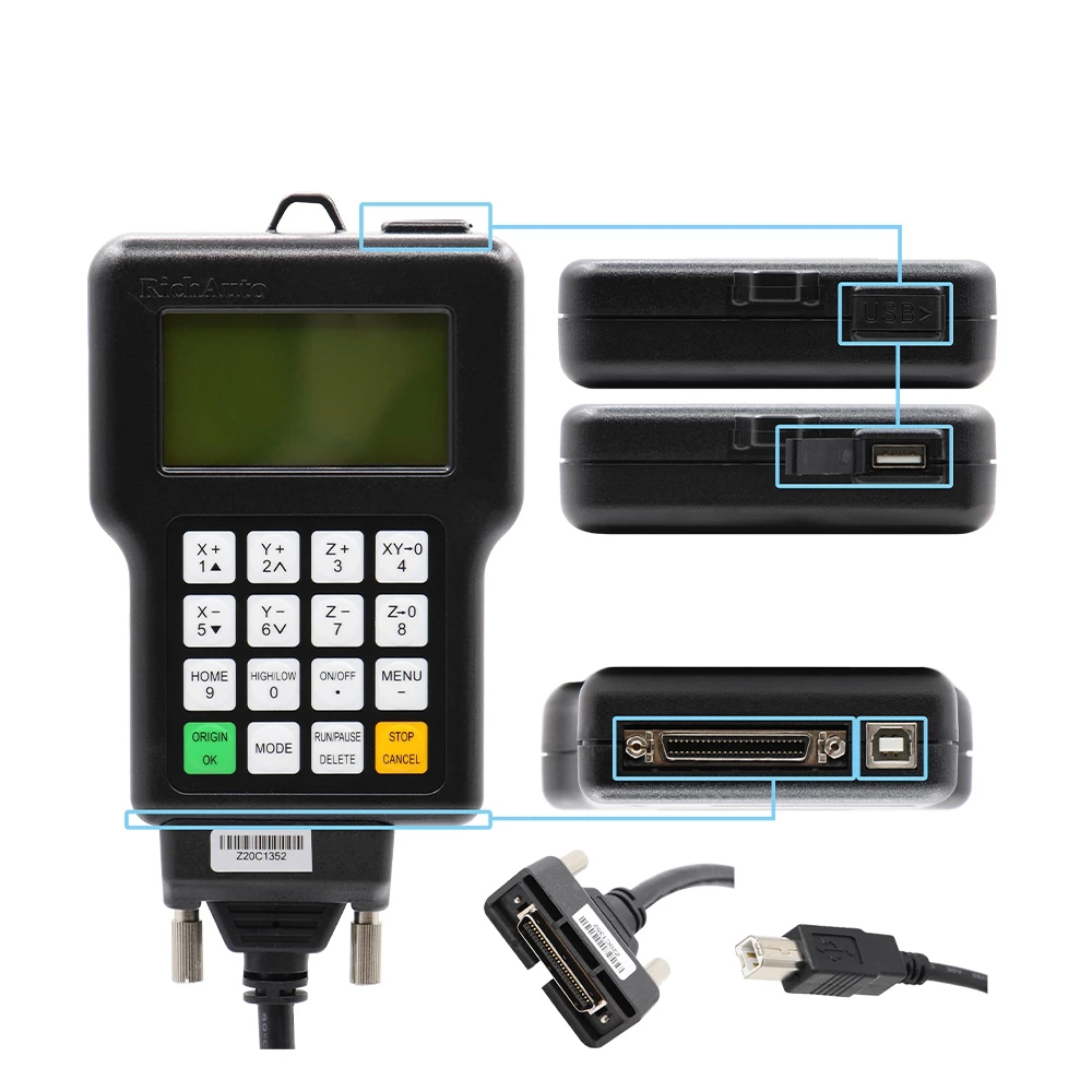 Versão em inglês do controlador RichAuto DSP A11 DSP usado para máquina CNC Router