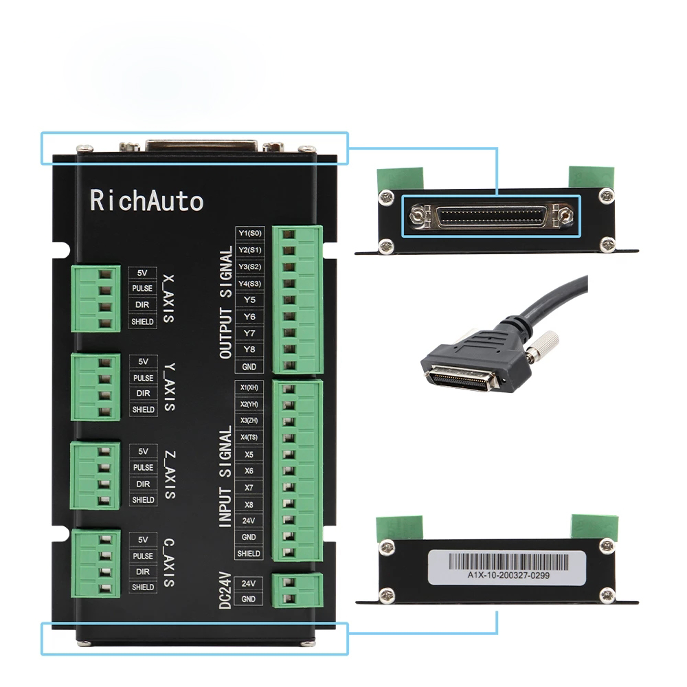 Versão em inglês do controlador RichAuto DSP A11 DSP usado para máquina CNC Router