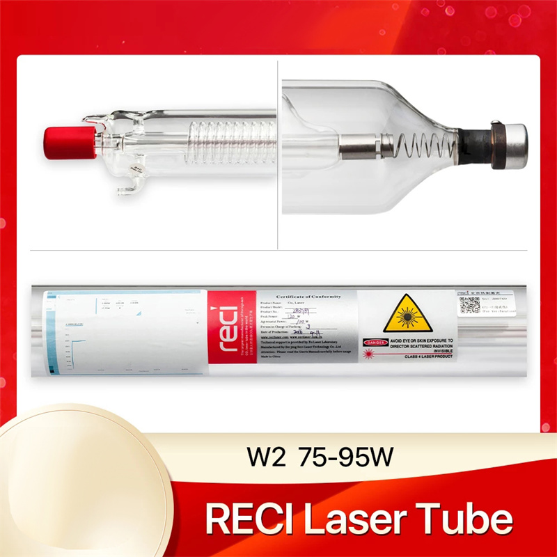  Reci W2/T2 90W-100W tubo de laser CO2 caixa de madeira embalagem máquina de corte e gravação a laser CO2 