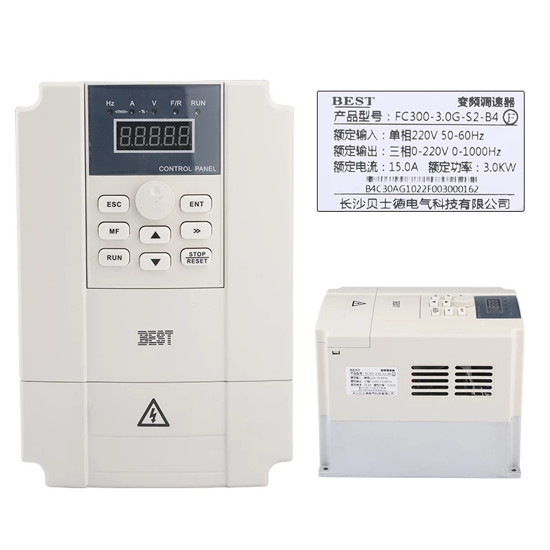 MELHOR Inversor VFD 3.0kw Conversão de Frequência Drive 220V Inversor Saída Trifásica Para CNC Router Spindle Controle de Velocidade do Motor