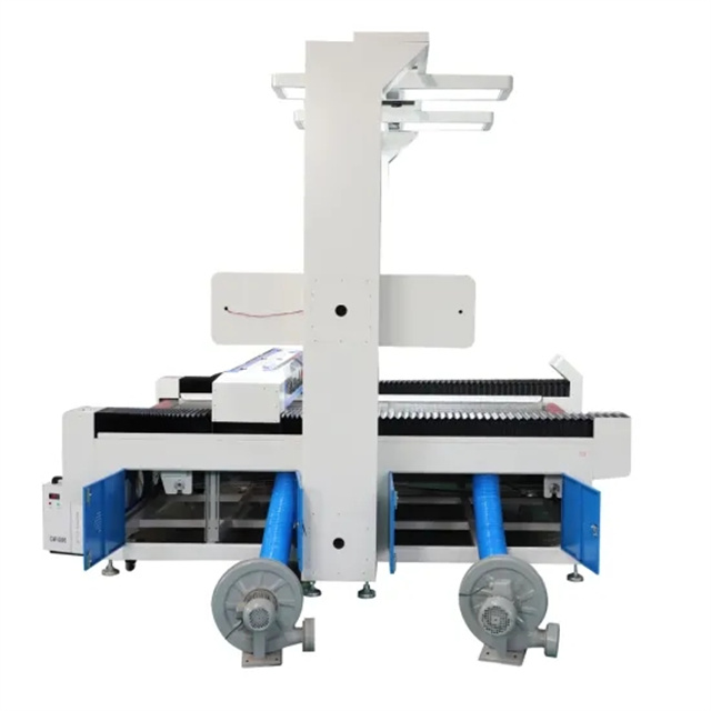 Máquina de corte a laser de CO2 com alimentação automática de grande formato, câmera CCD, visão, CNC, para tecido têxtil