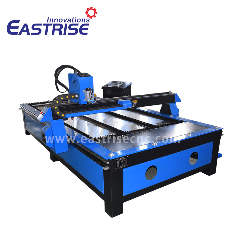 Máquina de corte a plasma de metal CNC com tanque de água e spray de água