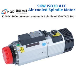 Eixo de troca automática de ferramenta hqd 9kw iso30 220 v 380 v atc motor de eixo refrigerado a ar para roteador cnc para trabalhar madeira 